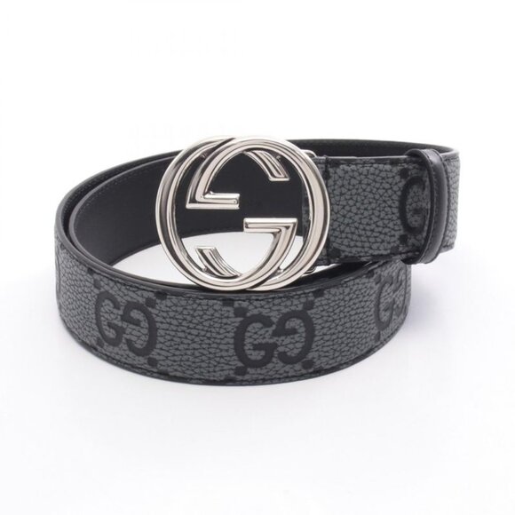 Gucci Belt Interlocking Jumbo GG Wide Black Leather main image 4